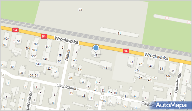 Bytom, Wrocławska, 48, mapa Bytomia