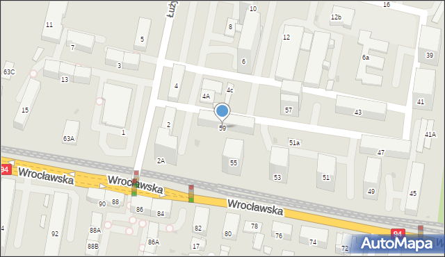 Bytom, Wrocławska, 59, mapa Bytomia