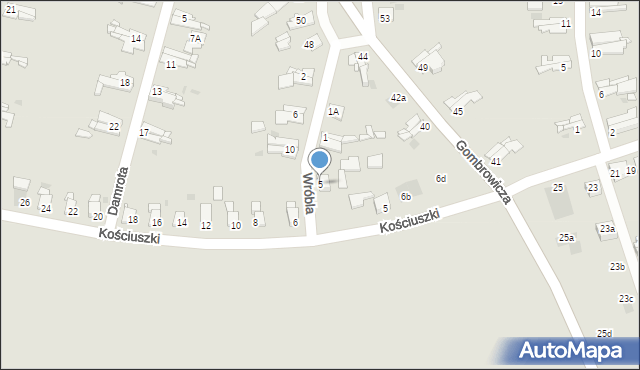 Bytom, Wróbla Jana, 5, mapa Bytomia