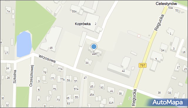 Celestynów, Wrzosowa, 44A, mapa Celestynów