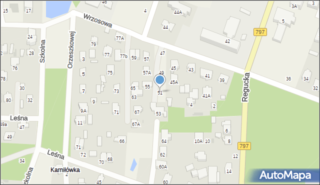 Celestynów, Wrzosowa, 51, mapa Celestynów