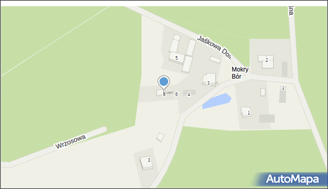 Chmieleniec, Wrzosowa, 8, mapa Chmieleniec