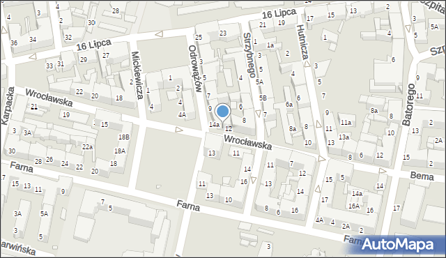 Chorzów, Wrocławska, 14, mapa Chorzów