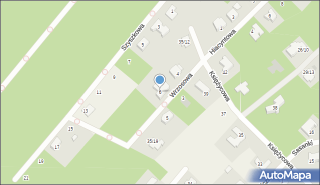 Chotomów, Wrzosowa, 6, mapa Chotomów