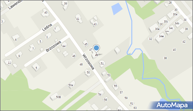 Chroboty, Wrzosowa, 49, mapa Chroboty