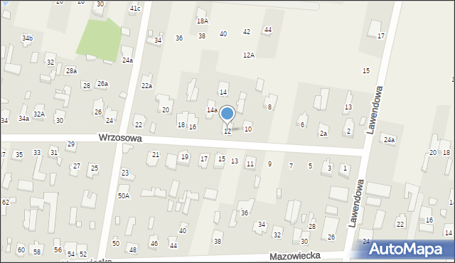 Chrośla, Wrzosowa, 12, mapa Chrośla