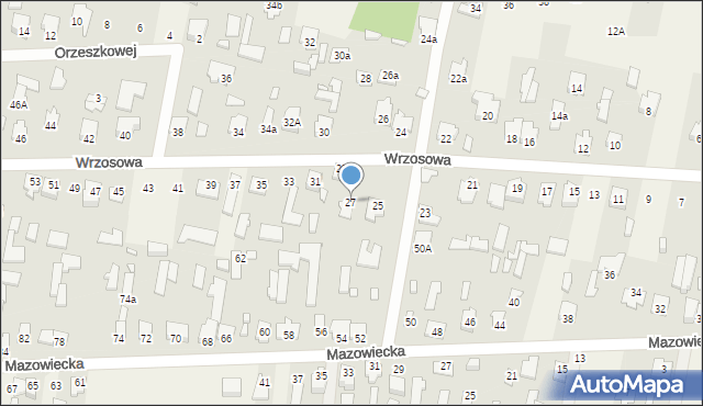 Chrośla, Wrzosowa, 27, mapa Chrośla