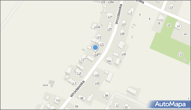 Chrząstawa Mała, Wrocławska, 119, mapa Chrząstawa Mała