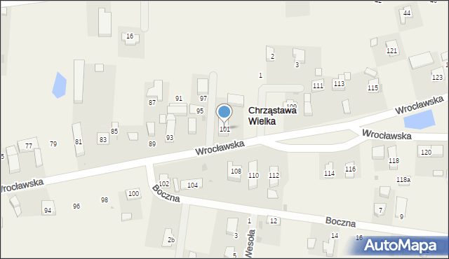 Chrząstawa Wielka, Wrocławska, 101, mapa Chrząstawa Wielka