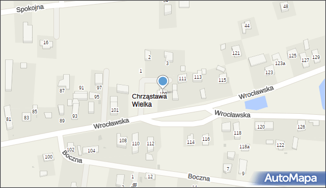 Chrząstawa Wielka, Wrocławska, 109, mapa Chrząstawa Wielka