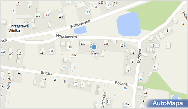 Chrząstawa Wielka, Wrocławska, 122, mapa Chrząstawa Wielka