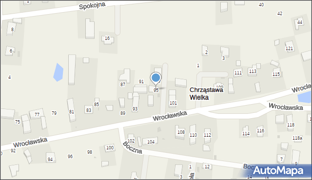 Chrząstawa Wielka, Wrocławska, 95, mapa Chrząstawa Wielka
