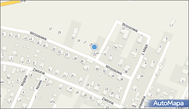 Chrząstowice, Wrzosowa, 11, mapa Chrząstowice