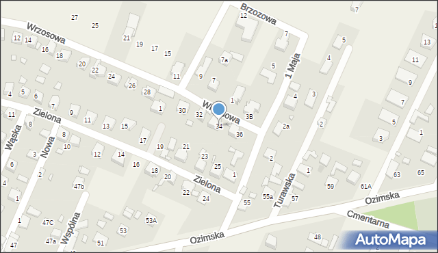 Chrząstowice, Wrzosowa, 34, mapa Chrząstowice