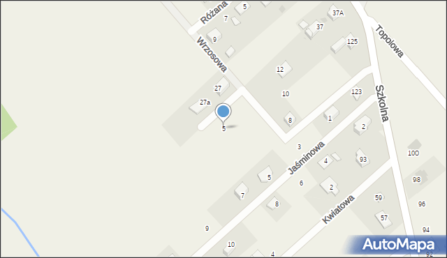 Chudów, Wrzosowa, 5, mapa Chudów