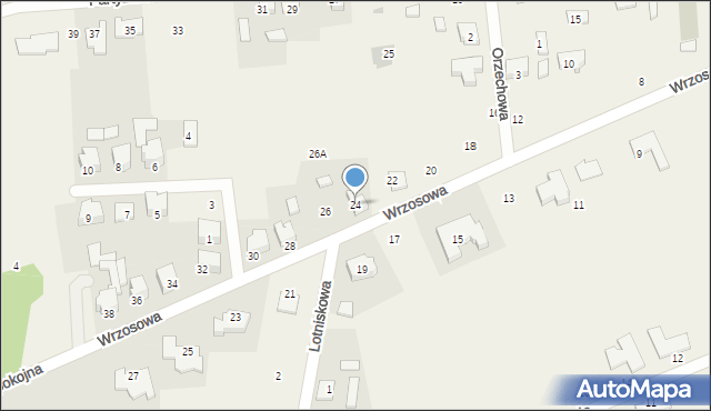 Chwalęcice, Wrzosowa, 24, mapa Chwalęcice