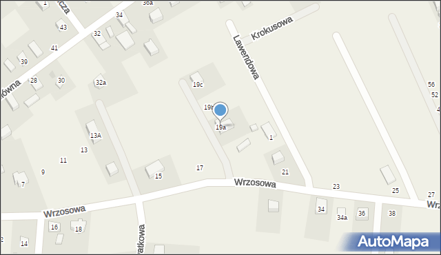 Chwałowice, Wrzosowa, 19a, mapa Chwałowice