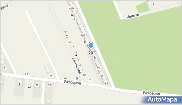 Chwałowice, Wrzosowa, 33e, mapa Chwałowice