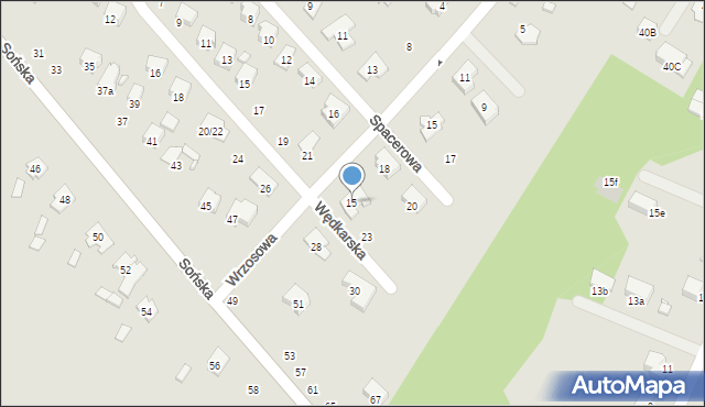 Ciechanów, Wrzosowa, 15, mapa Ciechanów