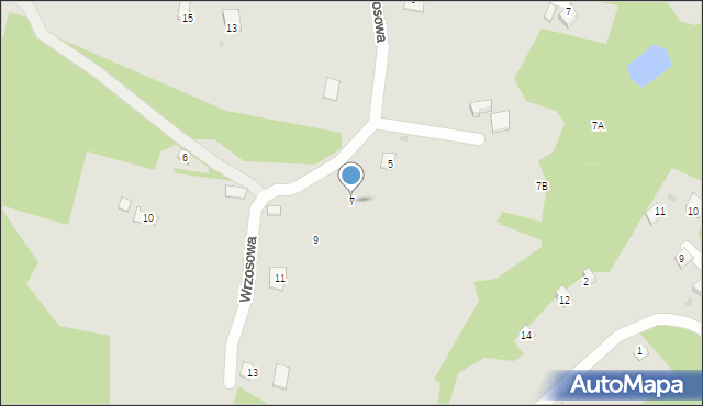 Ciężkowice, Wrzosowa, 7, mapa Ciężkowice