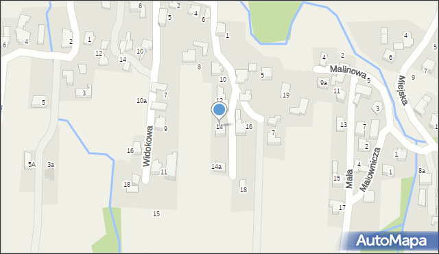 Czaniec, Wrzosowa, 14, mapa Czaniec