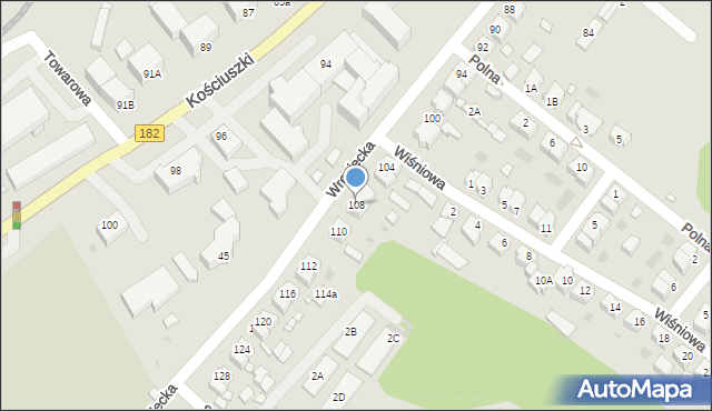 Czarnków, Wroniecka, 108, mapa Czarnków