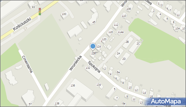 Czarnków, Wroniecka, 128, mapa Czarnków