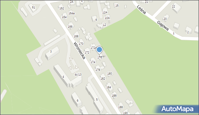 Czarnków, Wroniecka, 176, mapa Czarnków