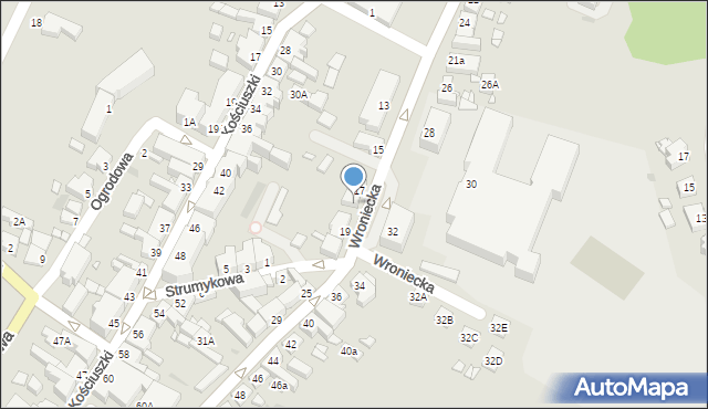 Czarnków, Wroniecka, 17A, mapa Czarnków