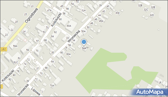 Czarnków, Wroniecka, 54A, mapa Czarnków