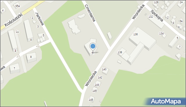 Czarnków, Wroniecka, 57, mapa Czarnków