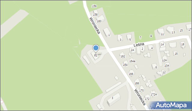 Czarnków, Wroniecka, 61, mapa Czarnków