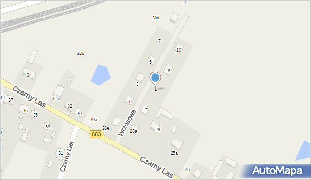Czarny Las, Wrzosowa, 4, mapa Czarny Las