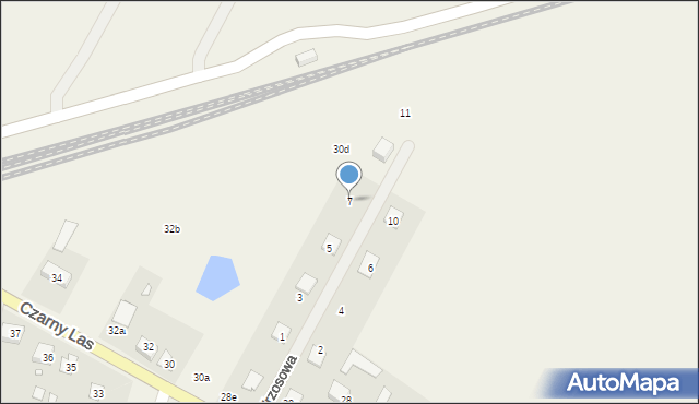 Czarny Las, Wrzosowa, 7, mapa Czarny Las