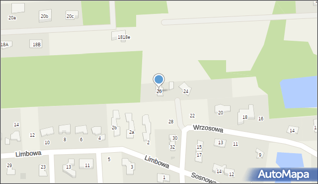 Czarny Las, Wrzosowa, 26, mapa Czarny Las