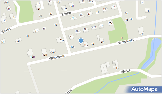 Czechowice-Dziedzice, Wrzosowa, 12b, mapa Czechowic-Dziedzic