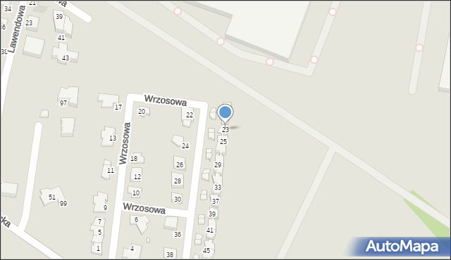 Czeladź, Wrzosowa, 23, mapa Czeladź