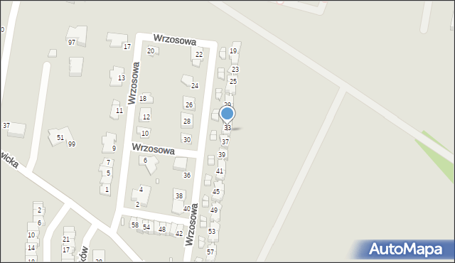 Czeladź, Wrzosowa, 35, mapa Czeladź