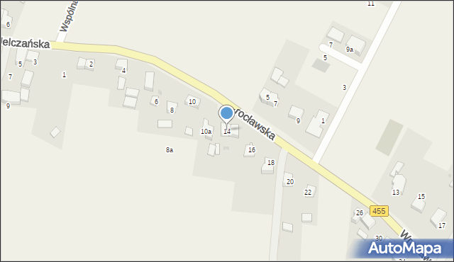 Czernica, Wrocławska, 14, mapa Czernica