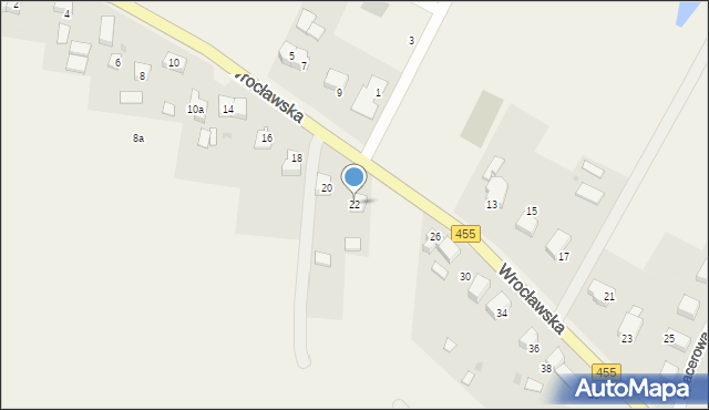 Czernica, Wrocławska, 22, mapa Czernica