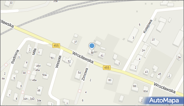 Czernica, Wrocławska, 39, mapa Czernica