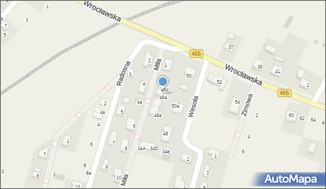 Czernica, Wrocławska, 46b, mapa Czernica