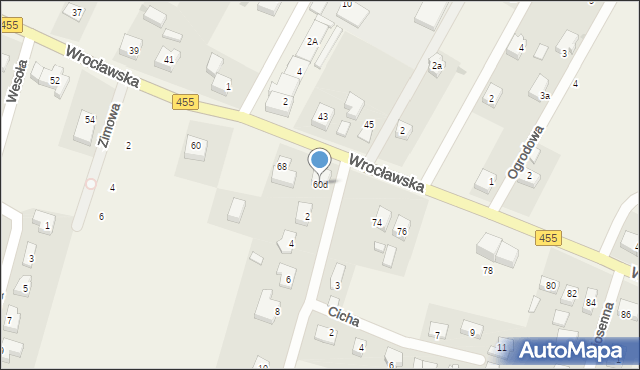 Czernica, Wrocławska, 60d, mapa Czernica