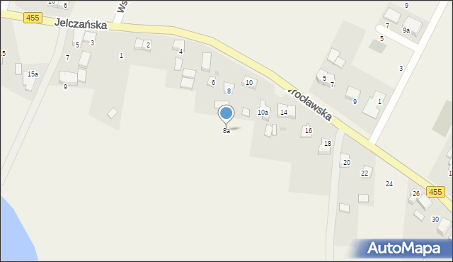 Czernica, Wrocławska, 8a, mapa Czernica