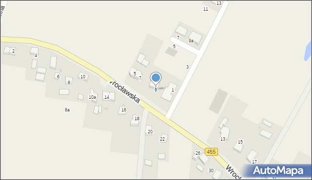 Czernica, Wrocławska, 9, mapa Czernica