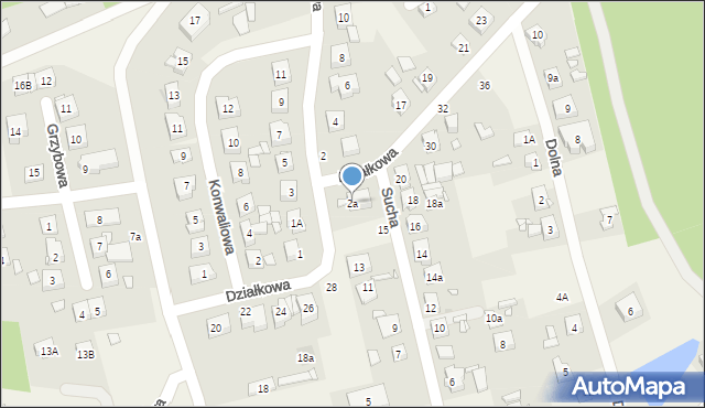 Czerwonak, Wrzosowa, 2a, mapa Czerwonak