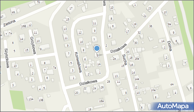 Czerwonak, Wrzosowa, 3, mapa Czerwonak