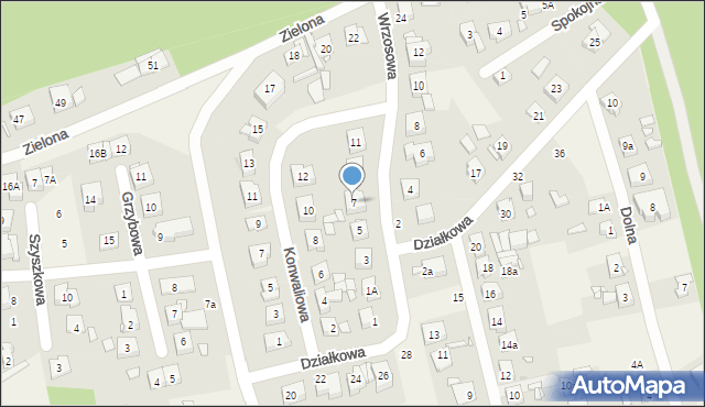 Czerwonak, Wrzosowa, 7, mapa Czerwonak