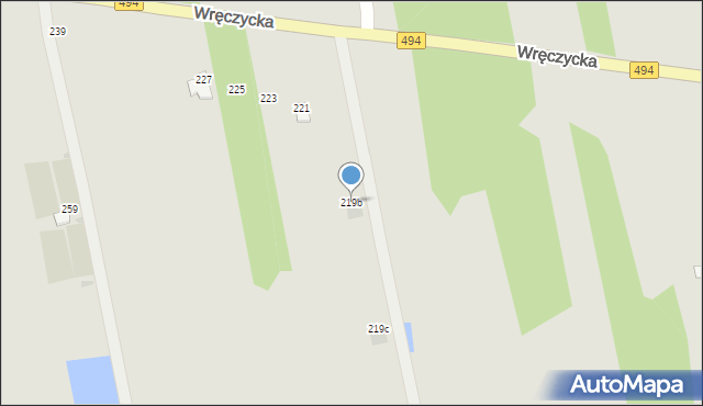 Częstochowa, Wręczycka, 219b, mapa Częstochowy