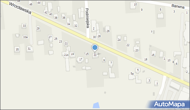 Dąbrowa, Wrocławska, 11, mapa Dąbrowa